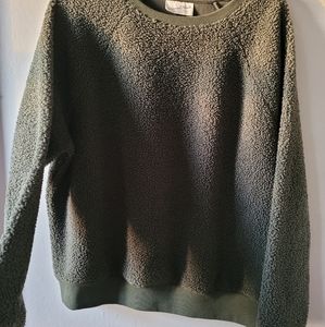 Fuzzy crewneck